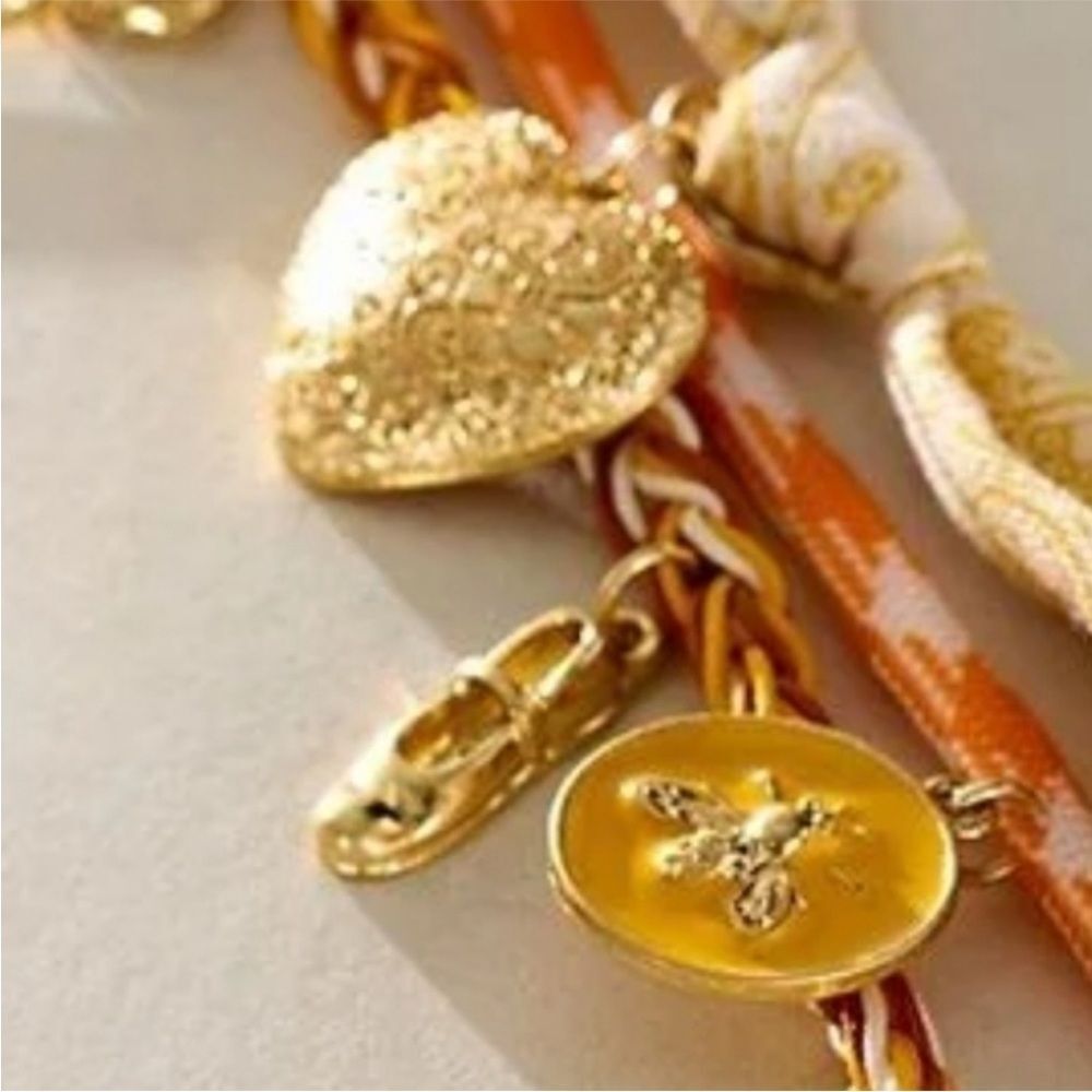 Free People Gold and Cream Charm Bracelet - Picture 4 of 5